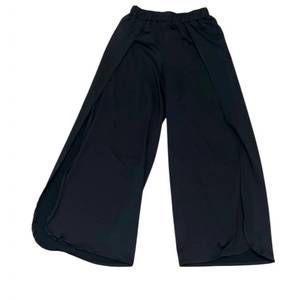 NEW SUBMARINE girl's side slit fancy pant in black